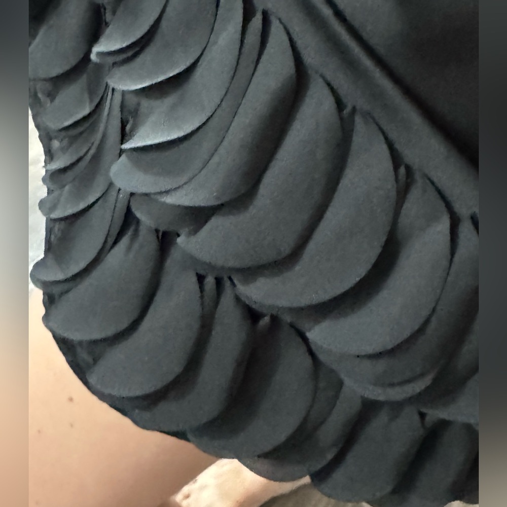 ASOS Black Ruffle Hem Mini Dress - Picture 7 of 11